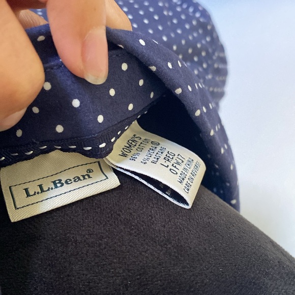 L.L Bean polka dot button down shirt - Picture 5 of 6